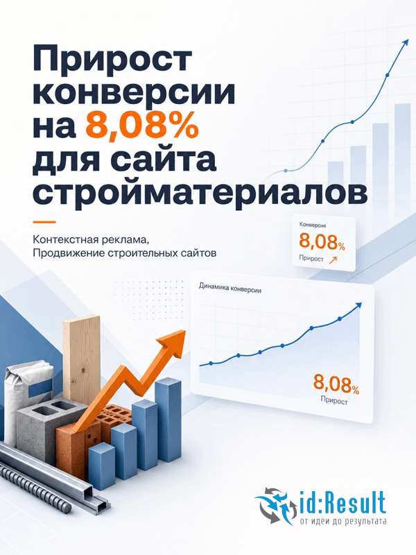 Контекстная реклама сайта строительных материалов в Рязани