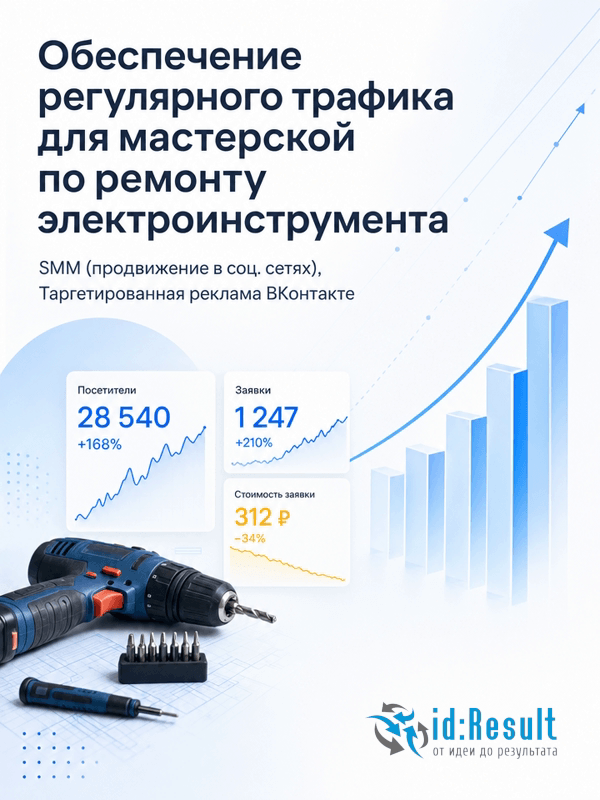 SMM-продвижение сервиса по ремонту электроинструмента