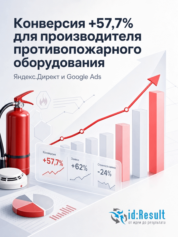 Контекстная реклама производителя противопожарного оборудования