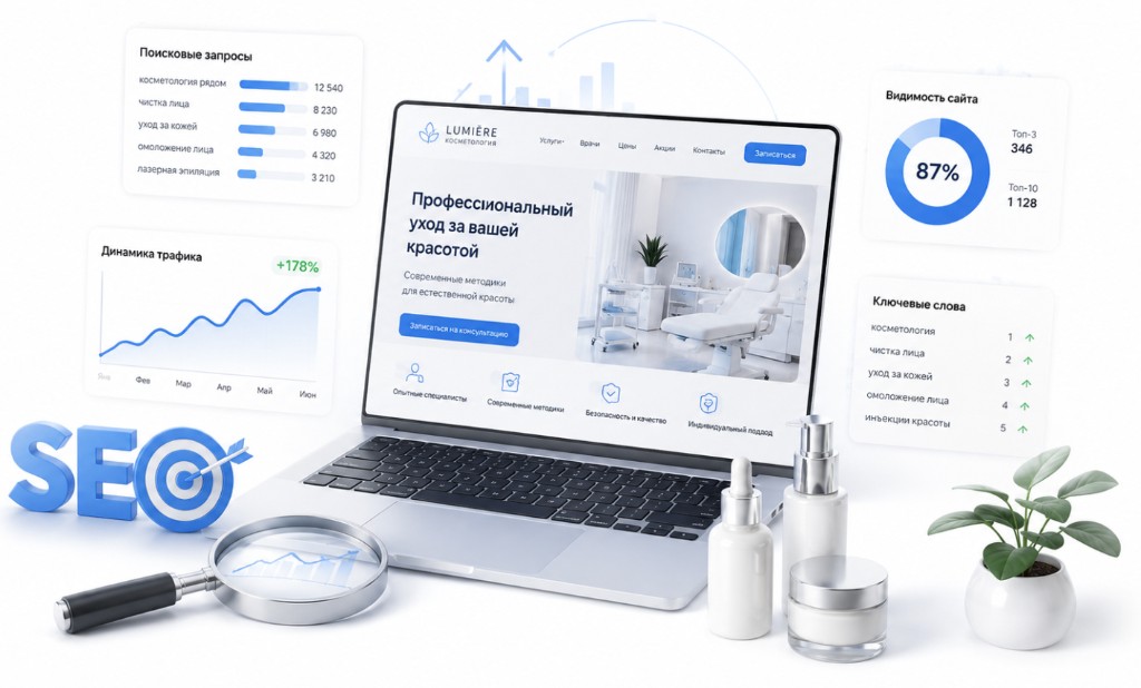 SEO-продвижение сайта косметологической клиники